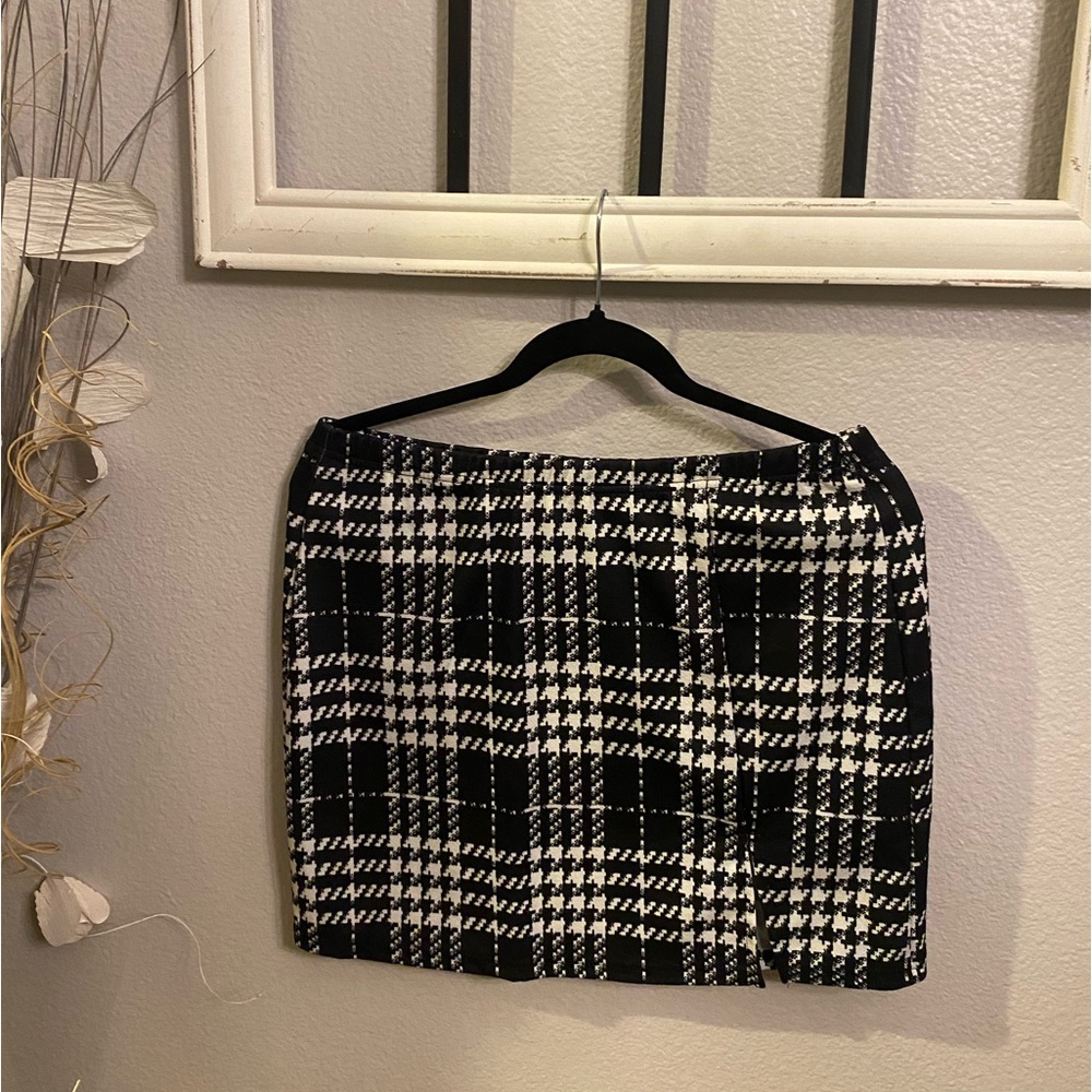 Black + White Shein Skirt